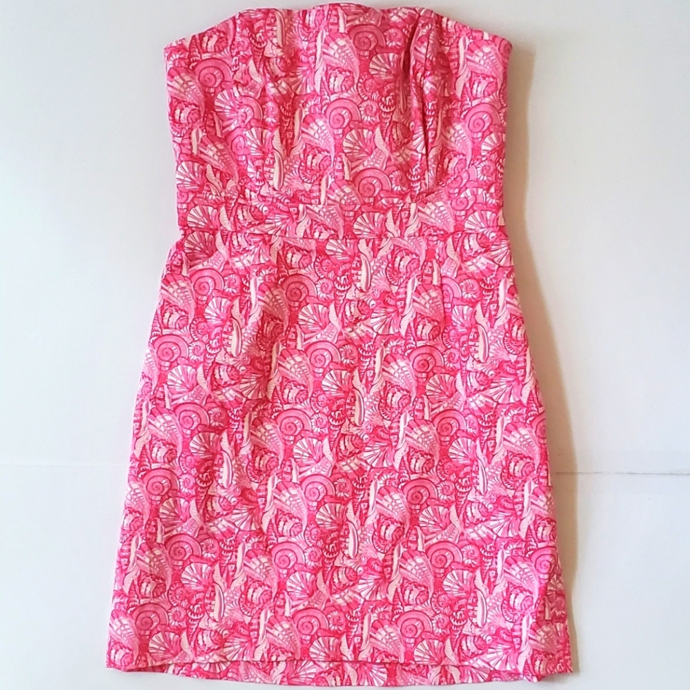 VINEYARD VINES Strapless Shell Pattern Mini Dress - image 2
